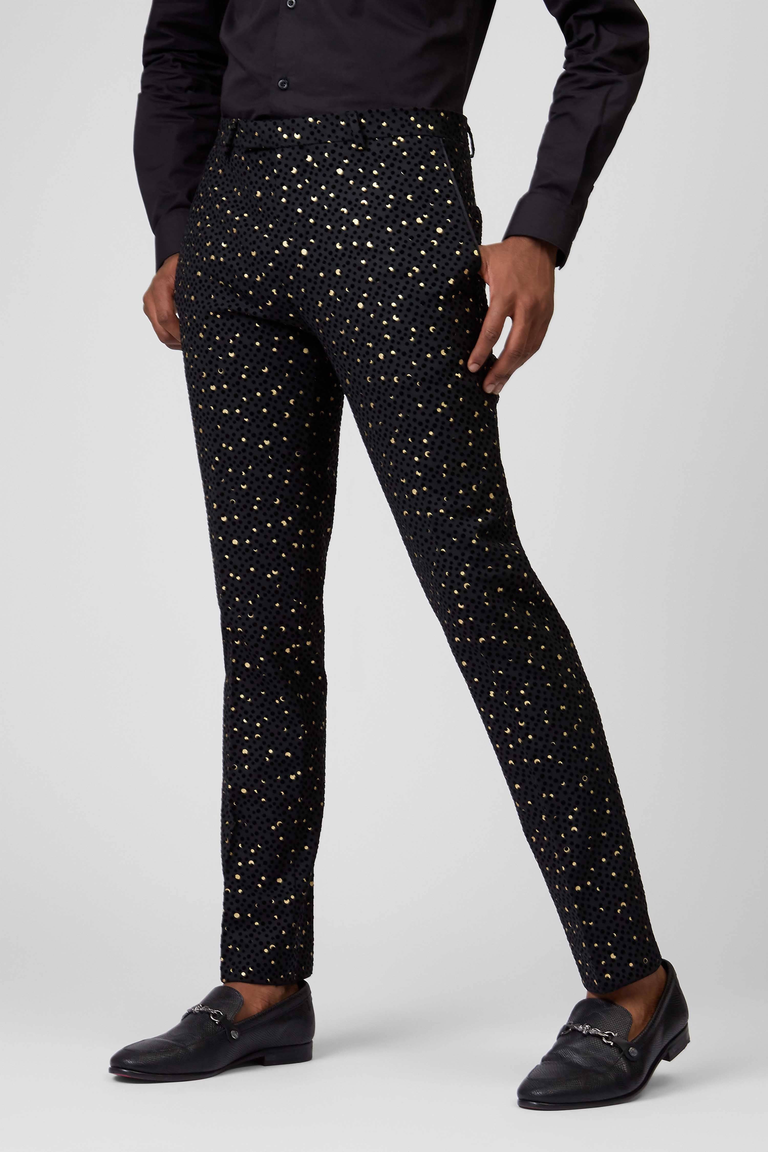 Buy Blue Velvet Kurti & Golden Pants Online | DressingStylesCA.com